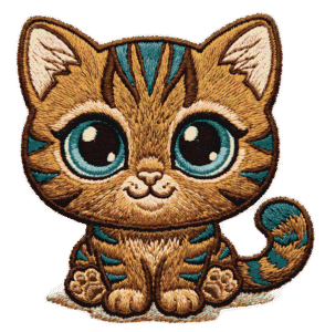 Cover artwork showcasing stitched embroidery style animal illustrations in free transparent PNG format
